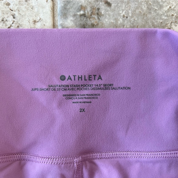 Athleta Salutation Stash High Rise 14.5” Skort in Geranium Purple, size 2X - Picture 4 of 10